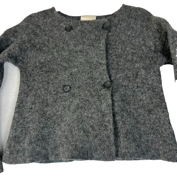 J. Crew Collection Jacket XS Gray Double Breasted Sweater Wool Alpaca Blend - Picture 6 of 9